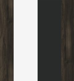 Дуб Мали/Белый Бриллиант/Cтекло Black