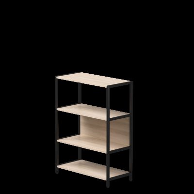 Стеллаж металлический средний Everprof EVO (ЭВО) 830х385x1120 Дуб Соната/Черный