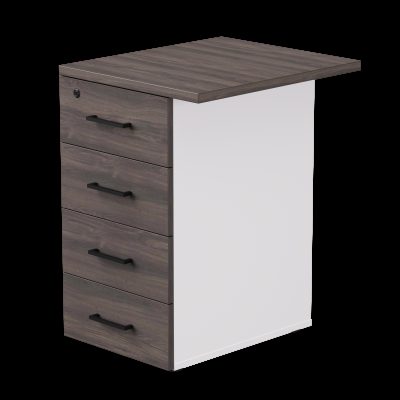 Тумба приставная Everprof EVO (ЭВО) с топом 510х600x755 Белый/Дуб Пасадена