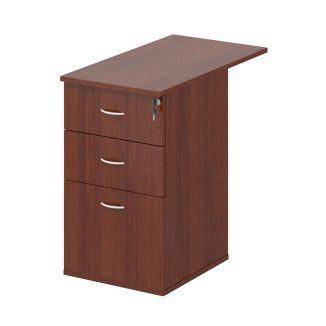 Тумба приставная, топ 25 мм, центральный замок Логистика Миланский орех темный