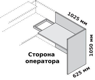 Правый расширенный модуль для стойки ресепшн