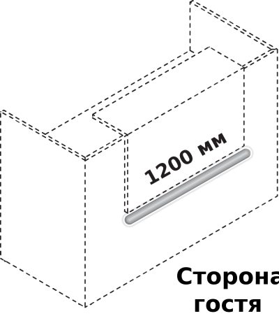 LED-подсветка для полки прямого модуля 1200 мм