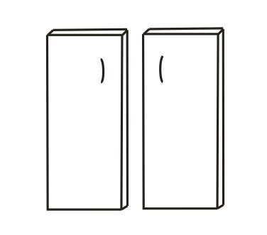 Двери средние КН-4.1 из МДФ-2шт (1140х396) Консул