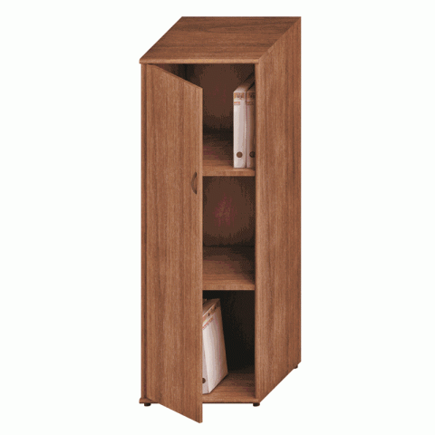 Шкаф средний узкий закрытый (47x46x136) Престиж