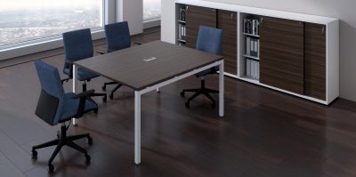 Стол переговоров STEEL 11701 каркас антрацит(с подрозетником)