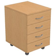 Тумба подкатная с 4 ящиками ТК-40-4я