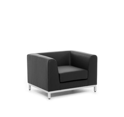 ДИВА/DIVA Кресло иск.кожа металл ЧЕРНЫЙ