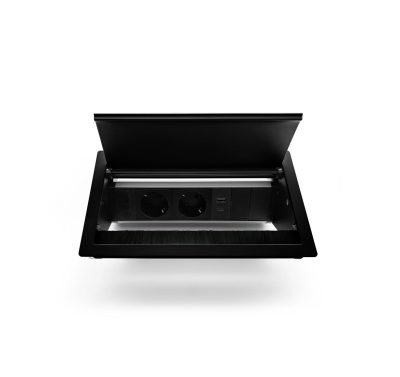 ВЕРСА ФЛЭП МОНО/VERSA FLAP MONO 2p+2usb ЧЕРНЫЙ