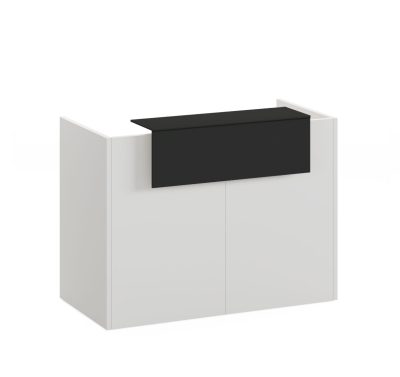 ФЭКТОРИ/FACTORY Стойка L147 стекло 100 БЕЛЫЙ/ЧЕРНЫЙ