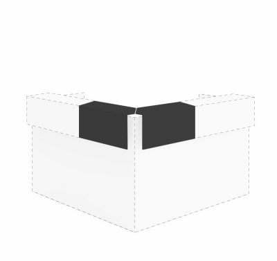 ФЭКТОРИ/FACTORY Топ угловой ЧЕРН.СТЕКЛ