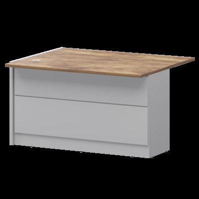 Модуль завершающий низкий правый Ресепшен Смарт СМР-12.12 Белый/Таксония