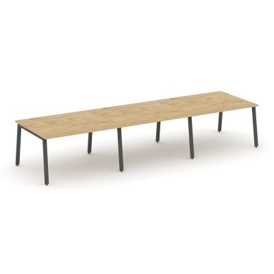 Стайл Проджект Стол переговорный SN-6A.SPRG-053.3 Тиквуд Светлый/Металл Антрацит 4140*1180*750