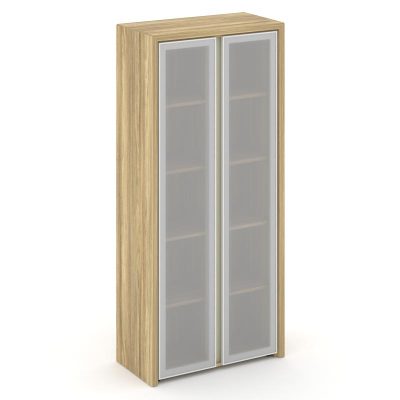 Корнер Шкаф высокий широкий COR.ST-1.10R Гикори Песочный/Ваниль/Сатин 900*450*2000