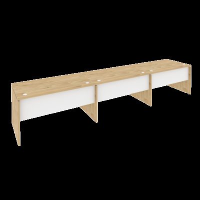 Оникс Рабочая станция O.RS-3.3.8 Тиквуд Светлый/Белый Бриллиант 4140*800*750