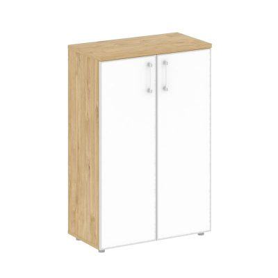 Шифт Шкаф средний широкий SK.ST-2.4R white Тиквуд Светлый/Стекло White 800*420*1207