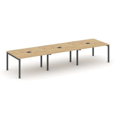 Стайл Проджект Стол переговорный SN-5P.SPRG-053 Тиквуд Светлый/Металл Антрацит 4140*1180*750
