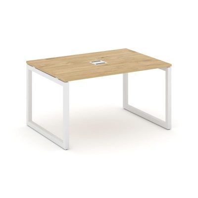 Стайл Проджект Стол переговорный SN-5O.SPRG-002 Тиквуд Светлый/Металл Белый 1180*980*750