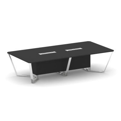 Стил Мит Стол переговорный прямоугольный MF-PR.B.SP-12 Черный/МДФ Ультраматт Черный/Нержавеющая стал