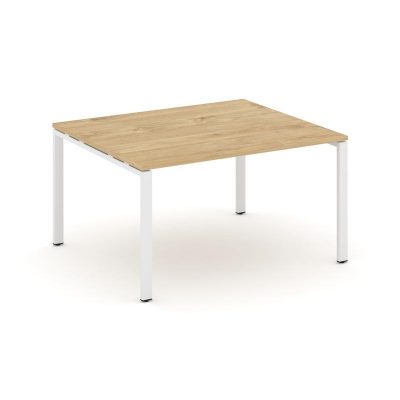 Стайл Проджект Стол переговорный SN-6P.SPRG-034.3 Тиквуд Светлый/Металл Белый 1580*1180*750