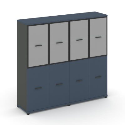 Концепт Шкаф 2 широкие секции, 4 ниши CN.STS-422 RMB A Звездный Сапфир/Антрацит NEW/Металл Антрацит/