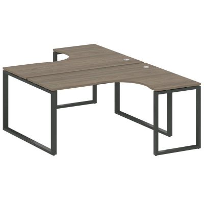 Метал Систем Рабочая станция криволинейная на О-образном м/к БО.РАС-СА-2.4 Вяз Благородный/Металл Ан