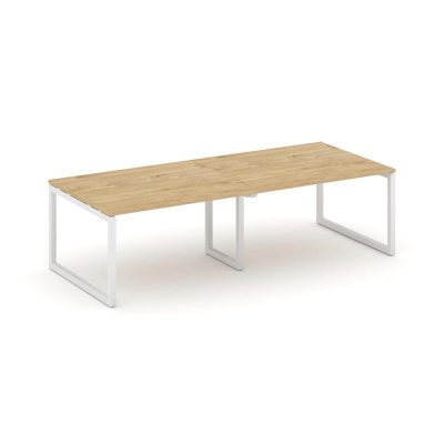 Стайл Проджект Стол переговорный SN-5O.SPRG-043.3 Тиквуд Светлый/Металл Белый 2760*1180*750