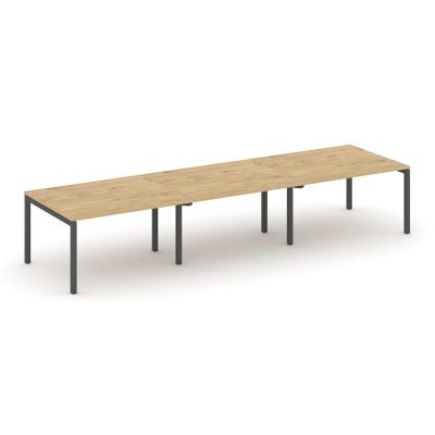 Стайл Проджект Стол переговорный SN-5P.SPRG-054.3 Тиквуд Светлый/Металл Антрацит 4740*1180*750