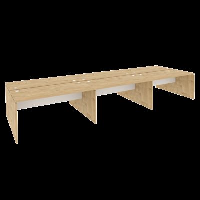 Оникс Рабочая станция O.D.RS-6.4.7 Тиквуд Светлый/Белый Бриллиант 4740*1475*750