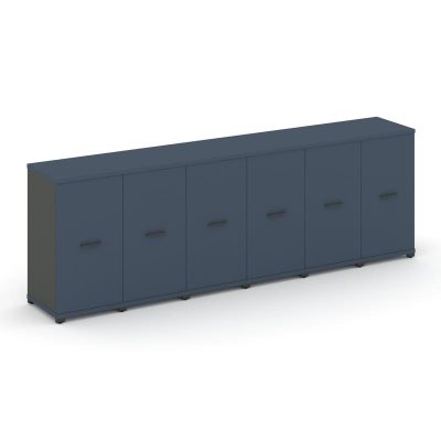Концепт Шкаф 6 узких секций, 2 ниши CN.STU-263 A Звездный Сапфир/Антрацит NEW/Металл Антрацит 2500*4
