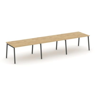 Стайл Проджект Стол переговорный SN-4A.SPRG-023.3 Тиквуд Светлый/Металл Антрацит 4140*980*750