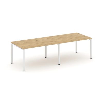 Стайл Проджект Стол переговорный SN-6P.SPRG-013.3 Тиквуд Светлый/Металл Белый 2760*980*750
