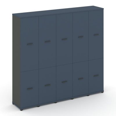 Концепт Шкаф 5 узких секций, 5 ниш CN.STU-552 A Звездный Сапфир/Антрацит NEW/Металл Антрацит 2084*42