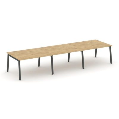 Стайл Проджект Стол переговорный SN-5A.SPRG-053.3 Тиквуд Светлый/Металл Антрацит 4140*1180*750