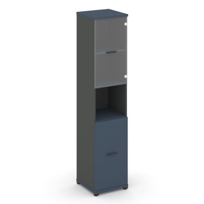 Концепт Шкаф 1 узкая секция, 5 ниш CN.STU.E-513 SP A Звездный Сапфир/Антрацит NEW/Металл Антрацит/Пр