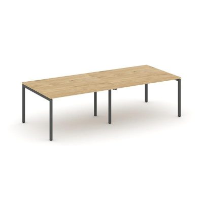 Стайл Проджект Стол переговорный SN-4P.SPRG-044.3 Тиквуд Светлый/Металл Антрацит 3160*1180*750