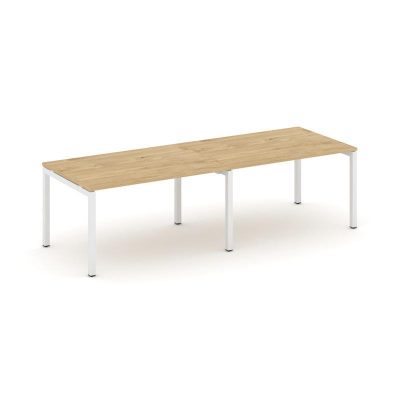 Стайл Проджект Стол переговорный SN-5P.SPRG-013.3 Тиквуд Светлый/Металл Белый 2760*980*750