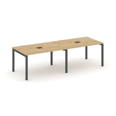 Стайл Проджект Стол переговорный SN-5P.SPRG-013 Тиквуд Светлый/Металл Антрацит 2760*980*750