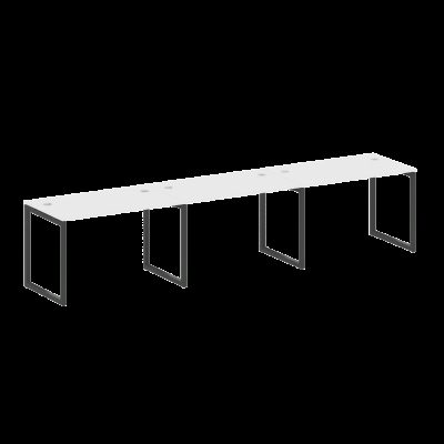Метал Систем Куатро Рабочая станция на 3 места на О-образном м/к 40БО.СМ-3.2 Белый/Металл Антрацит 3
