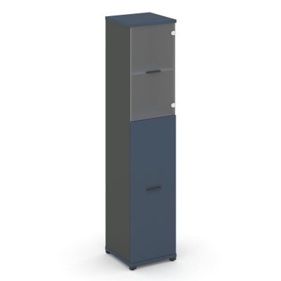 Концепт Шкаф 1 узкая секция, 5 ниш CN.STU.E-515 SP A Звездный Сапфир/Антрацит NEW/Металл Антрацит/Пр