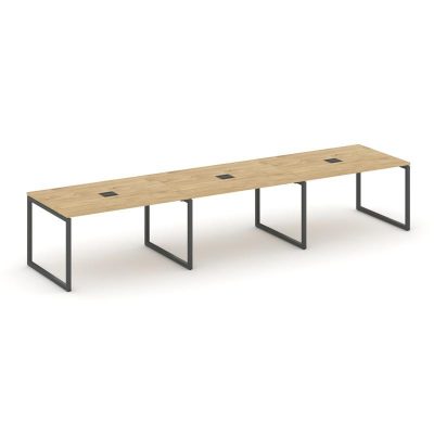Стайл Проджект Стол переговорный SN-4O.SPRG-021 Тиквуд Светлый/Металл Антрацит 2940*980*750