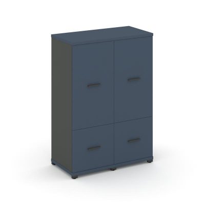 Концепт Шкаф 2 узкие секции, 3 ниши CN.STU-322 A Звездный Сапфир/Антрацит NEW/Металл Антрацит 836*42