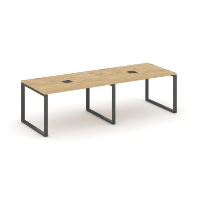 Стайл Проджект Стол переговорный SN-6O.SPRG-013 Тиквуд Светлый/Металл Антрацит 2760*980*750