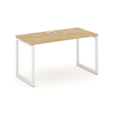 Стайл Проджект Стол письменный SN-4O.SP-024 Тиквуд Светлый/Металл Белый 1580*800*750