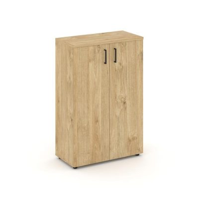 Стайл Проджект Шкаф средний широкий SN.STS-204 Тиквуд Светлый/Черный Ручки 796*400*1203