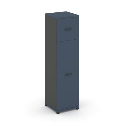 Концепт Шкаф 1 узкая секция, 4 ниши CN.STU-414 A Звездный Сапфир/Антрацит NEW/Металл Антрацит 420*42