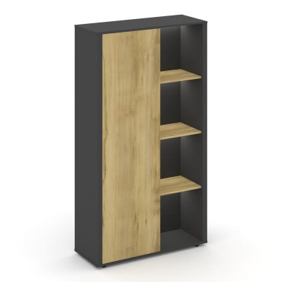 Касл Шкаф для документов левый CS.D-DP-1.1 (L) Дуб Винченцо/Базальт 1171*450*2110