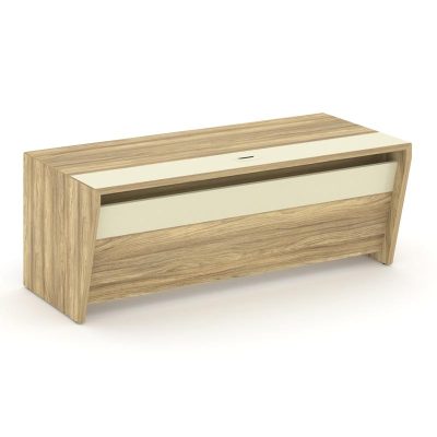 Корнер Стол руководителя прямой COR.SR-20 Гикори Песочный/Ваниль 2000*900*750