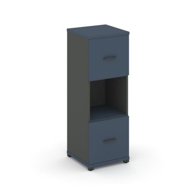 Концепт Шкаф 1 узкая секция, 3 ниши CN.STU-315 A Звездный Сапфир/Антрацит NEW/Металл Антрацит 420*42