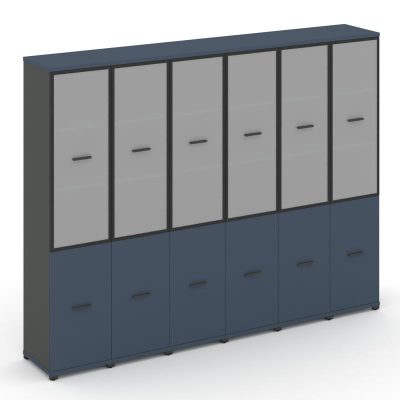 Концепт Шкаф 6 узких секций, 5 ниш CN.STU-562 RMB A Звездный Сапфир/Антрацит NEW/Металл Антрацит/Сат