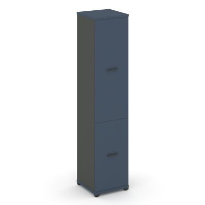 Концепт Шкаф 1 узкая секция, 5 ниш CN.STU.E-512 A Звездный Сапфир/Антрацит NEW/Металл Антрацит 420*4